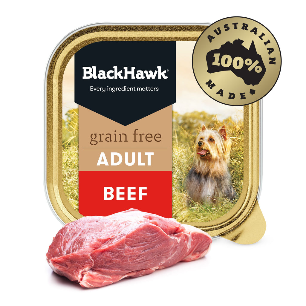 Black Hawk Grain Free Beef Wet Dog Food 100g ^._.^-Habitat Pet Supplies