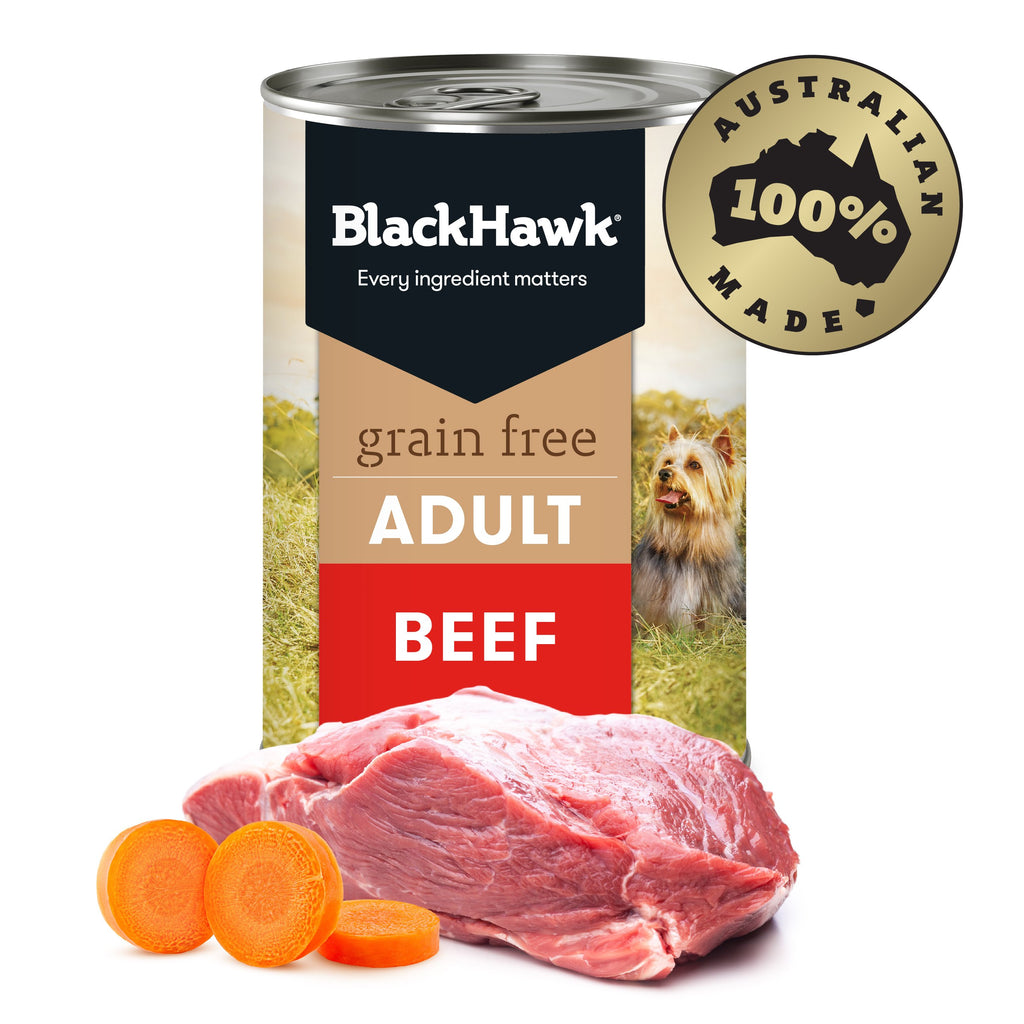 Black Hawk Grain Free Beef Wet Dog Food 400g ^._.^-Habitat Pet Supplies