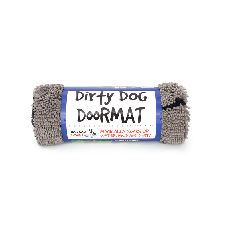 Dog Gone Smart Dirty Dog Doormat Runner Misty Grey