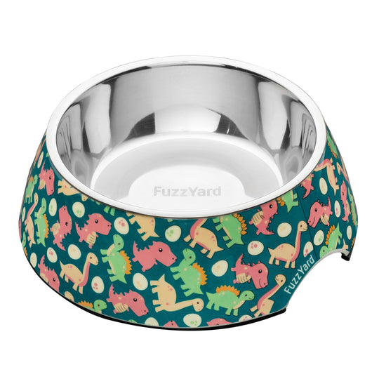 FuzzYard Dog Bowl Dinosaur Land Medium