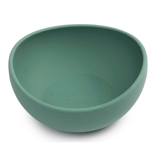 FuzzYard Life Silicone Dog Bowl Myrtle Green Medium