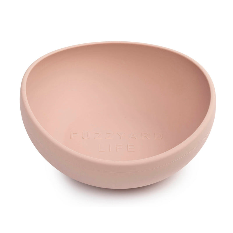 FuzzYard Life Silicone Dog Bowl Soft Blush Medium-Habitat Pet Supplies