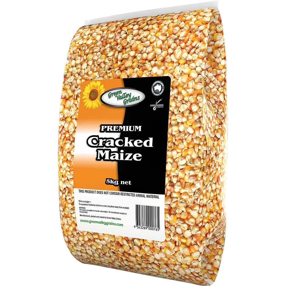 Green Valley Grains Cracked Maize for Birds 5kg-Habitat Pet Supplies
