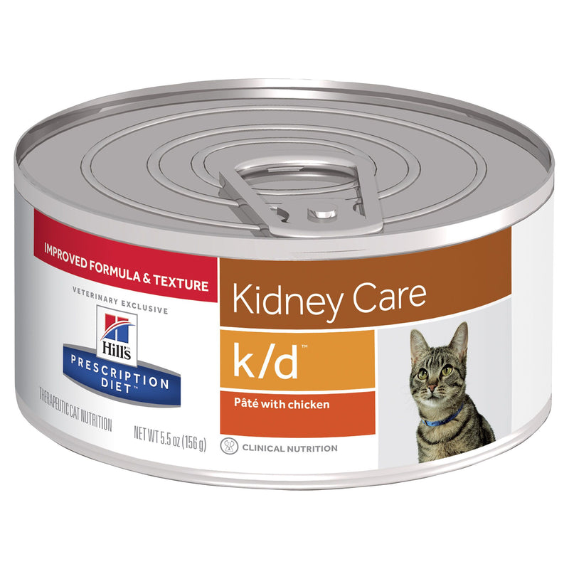 Hills Prescription Diet Cat k/d Kidney Care Pate with Chicken Wet Food 156g