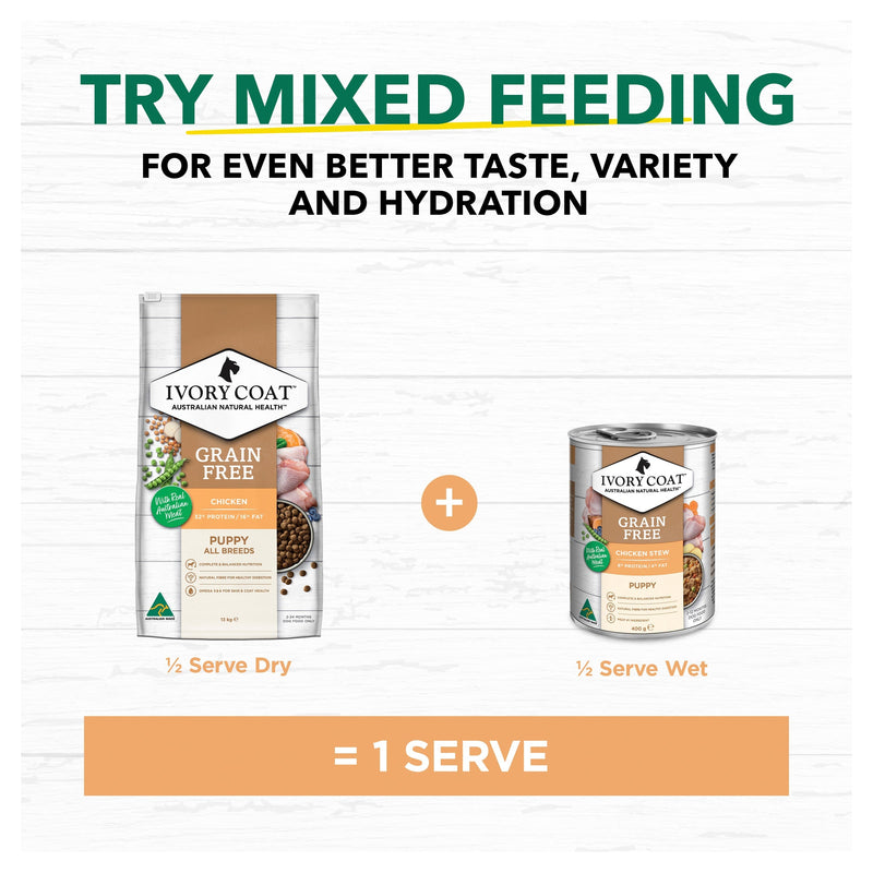 Ivory Coat Grain Free Chicken Puppy Dry Food 13kg