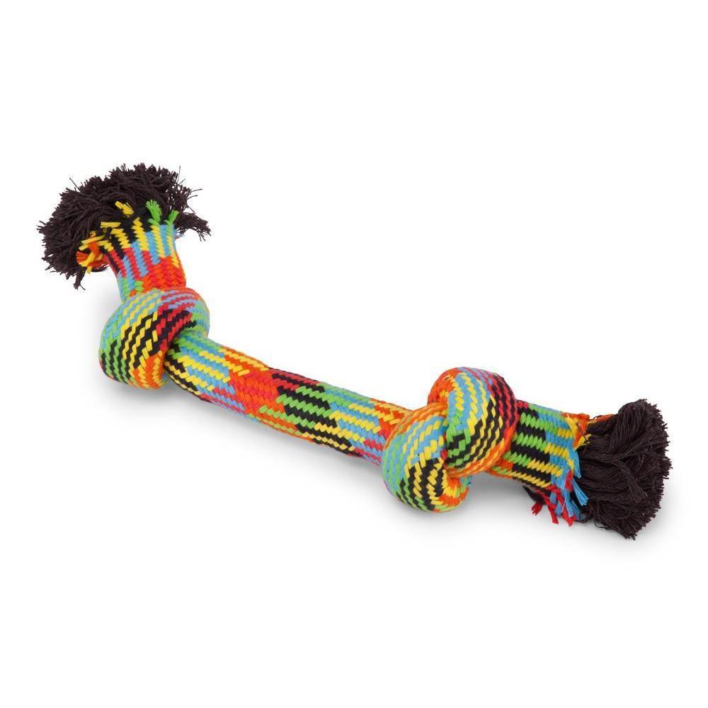 Kazoo Braided Rope Knot Bone Large Dog Toy-Habitat Pet Supplies
