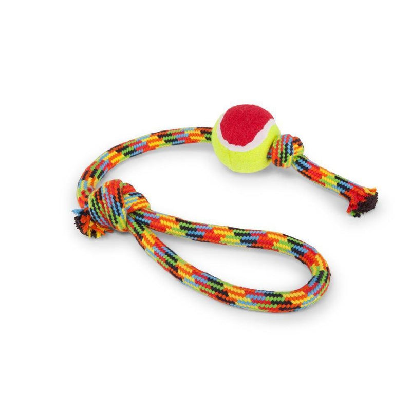 Kazoo Braided Rope Sling Tennis Ball Large Dog Toy ^._.^-Habitat Pet Supplies
