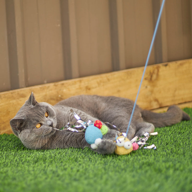 Kazoo Butterfly High Chase and Play Wand Cat Toy