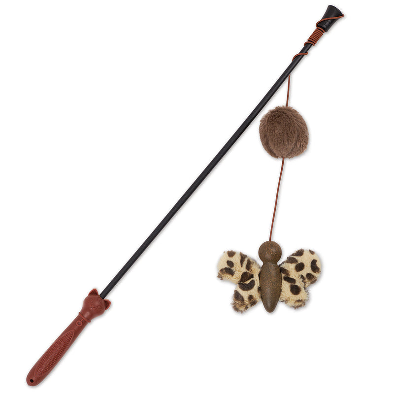Kazoo Catnip Butterfly Wand Cat Toy ^._.^-Habitat Pet Supplies