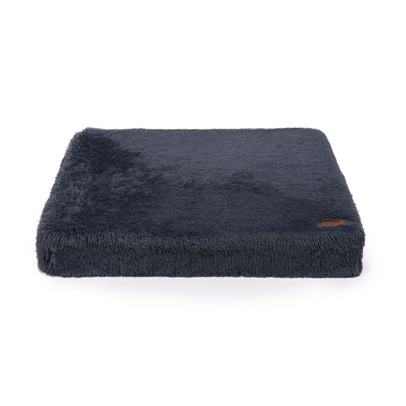 Kazoo Slumber Large Plush Grey Dog Bed***-Habitat Pet Supplies