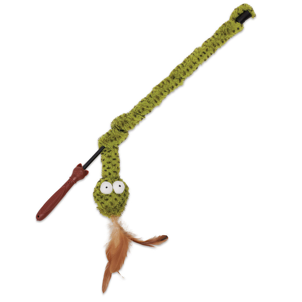 Kazoo Spotty Snake Play and Chase Wand Cat Toy-Habitat Pet Supplies