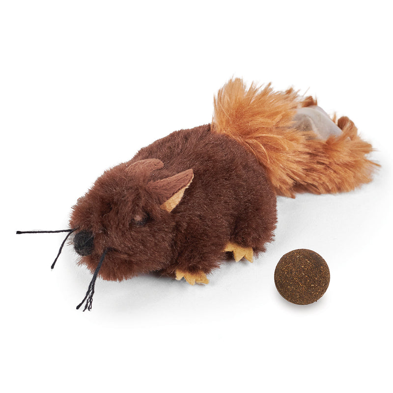 Kazoo Squishy Squirrel Cat Toy ^._.^-Habitat Pet Supplies
