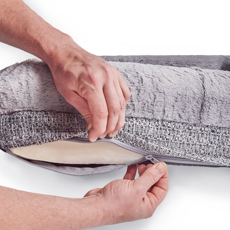 Kazoo Wombat Medium Plush Grey Dog Bed