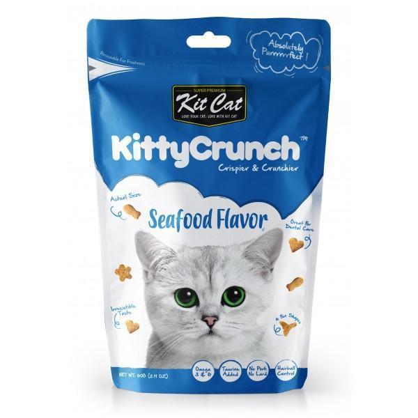 Kit Cat Kitty Crunch Seafood Cat Treats 60g-Habitat Pet Supplies