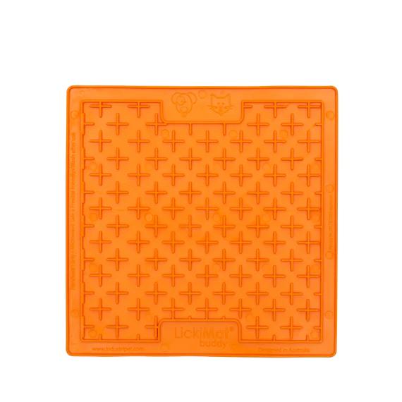LickiMat Buddy Slow Feeder Mat for Dogs Orange ^._.^