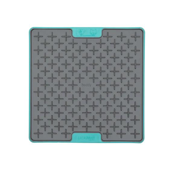 LickiMat Buddy Tuff Slow Feeder Mat for Dogs Turquoise ^._.^