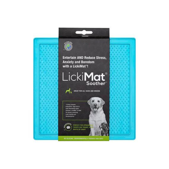 LickiMat Soother Slow Feeder Mat for Dogs Turquoise ^._.^