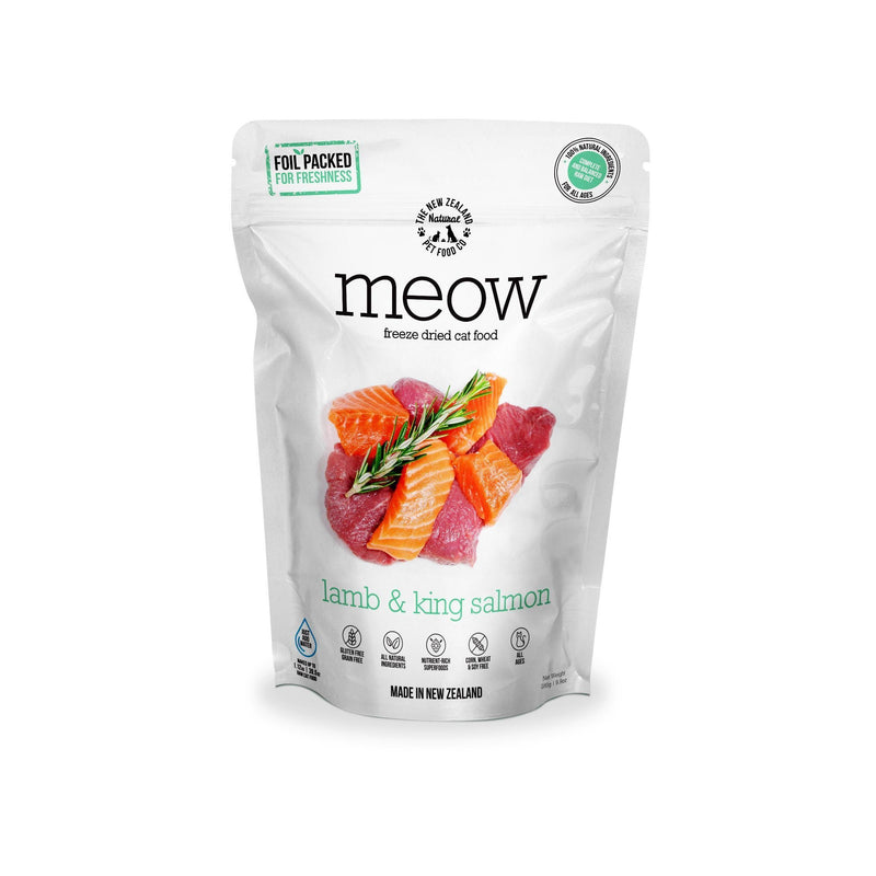Meow Freeze Dried Cat Food Lamb & King Salmon 280g^^^-Habitat Pet Supplies