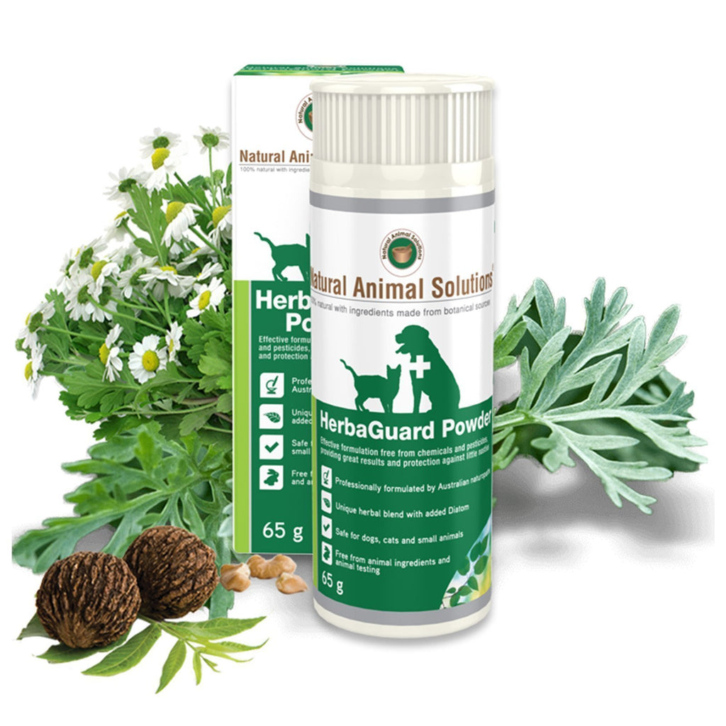 Natural Animal Solutions HerbaGuard Pest Deterrent Powder for Dogs and Cats 65g-Habitat Pet Supplies