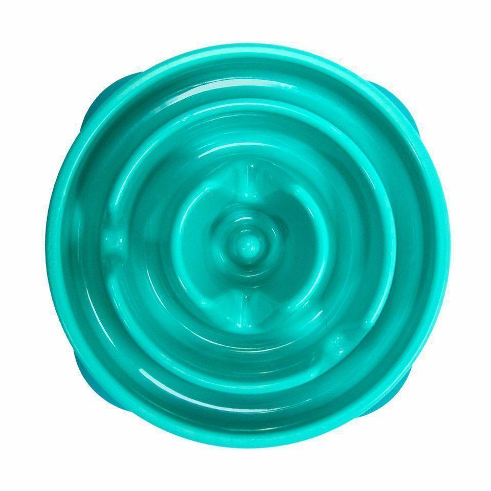 Outward Hound Fun Feeder Slo-Bowl Drop Dog Bowl Teal***-Habitat Pet Supplies