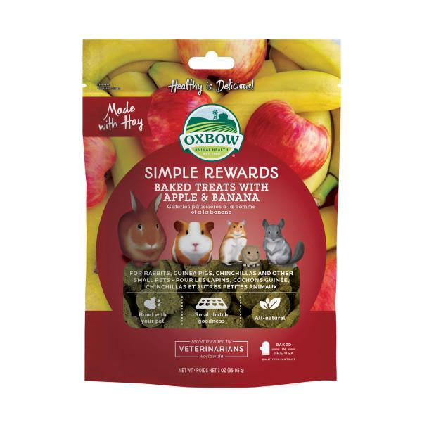 Oxbow Simple Rewards Apple and Banana Treats 85g-Habitat Pet Supplies
