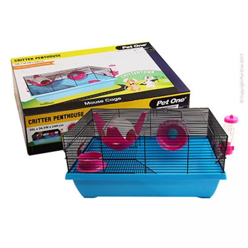 Pet One Critter Penthouse Mouse Cage-Habitat Pet Supplies