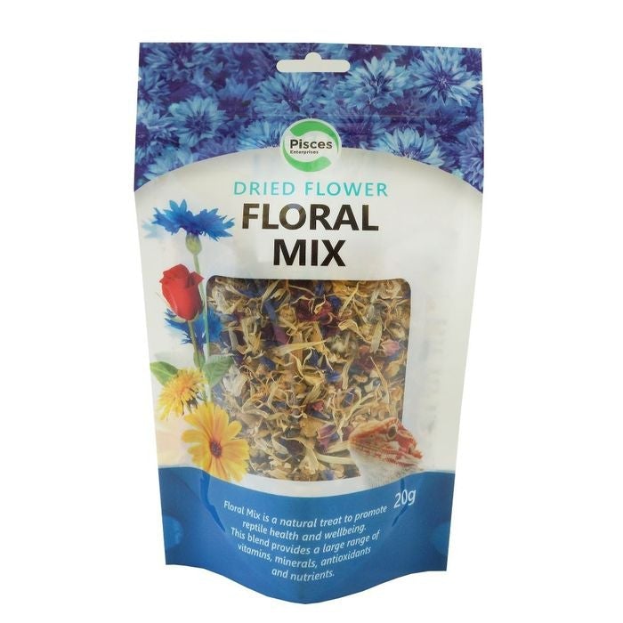 Pisces Dried Floral Mix for Reptiles 20g-Habitat Pet Supplies