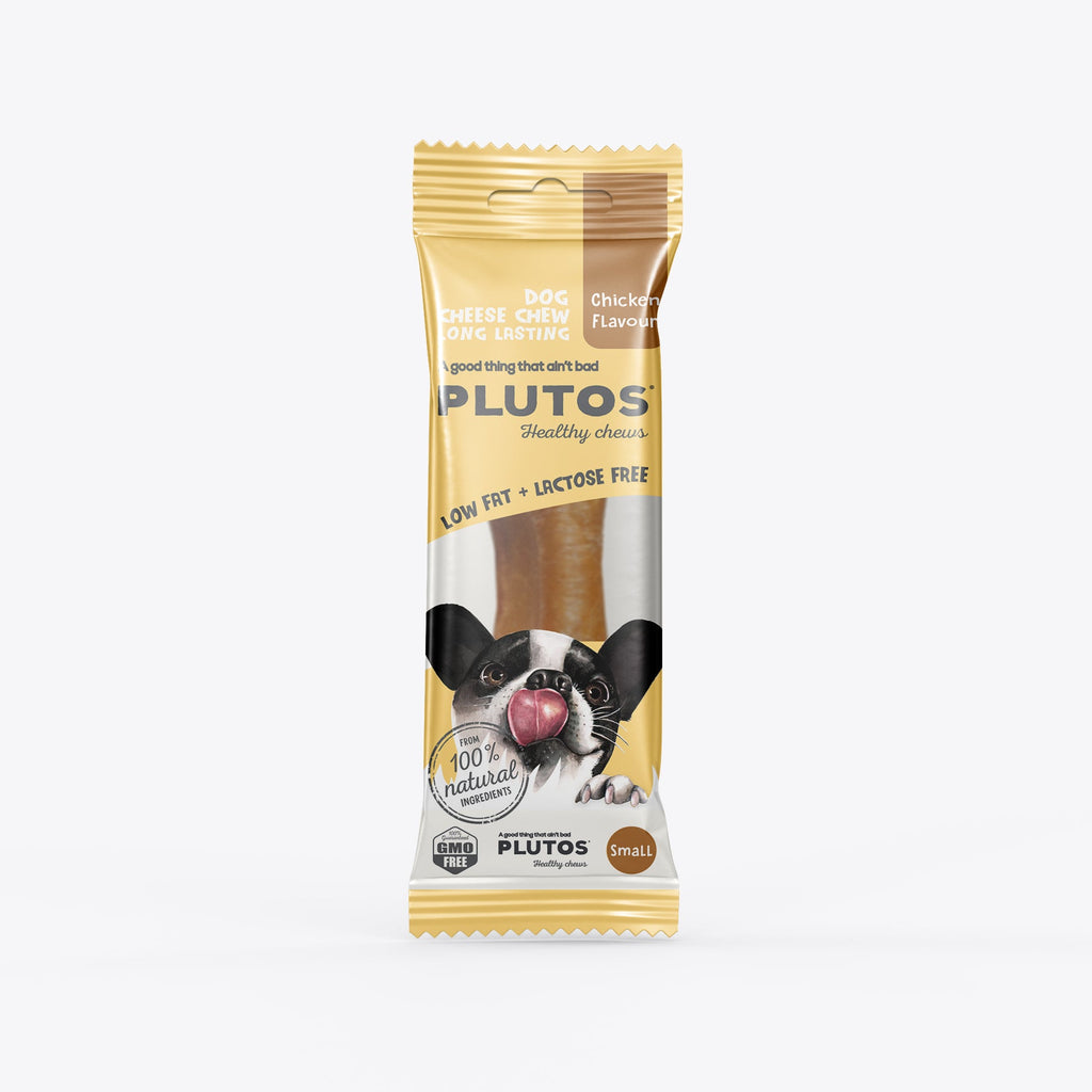Plutos Cheese and Chicken Chew Dog Treat Small-Habitat Pet Supplies
