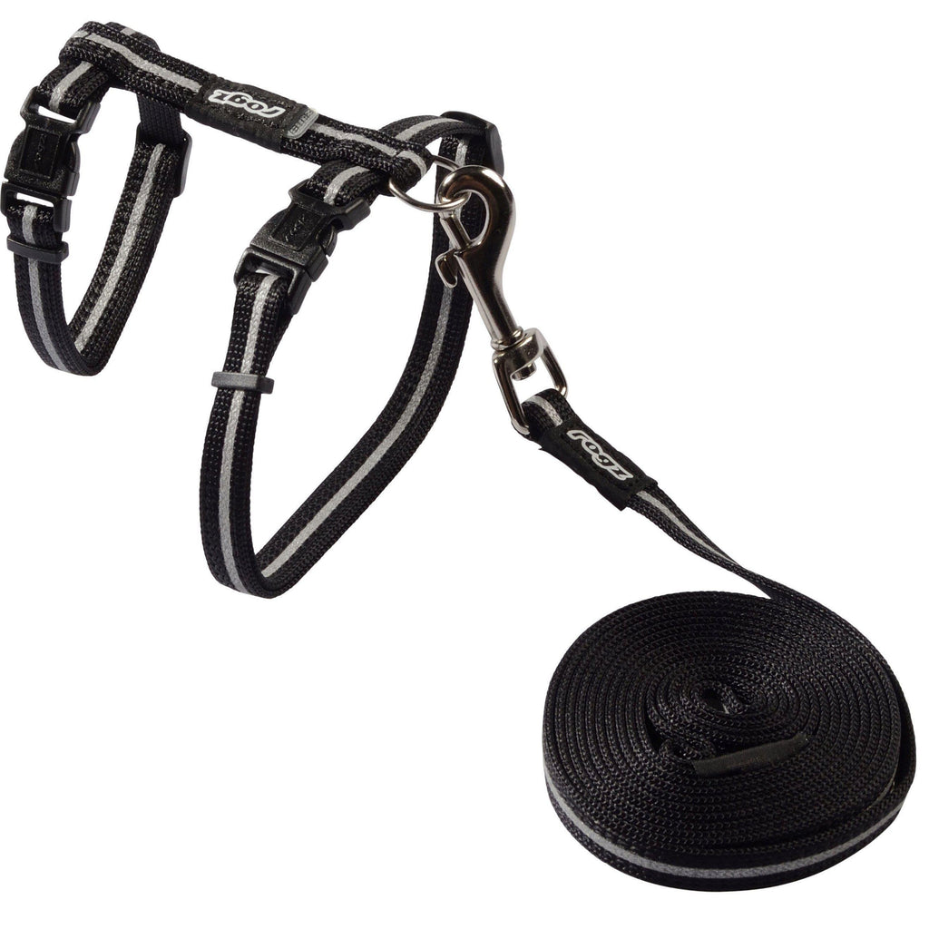 Rogz AlleyCat Extra Small Cat Harness Black-Habitat Pet Supplies