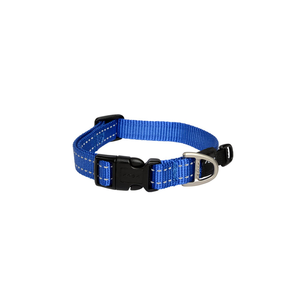 Rogz Classic Medium Dog Collar Blue :->>-Habitat Pet Supplies