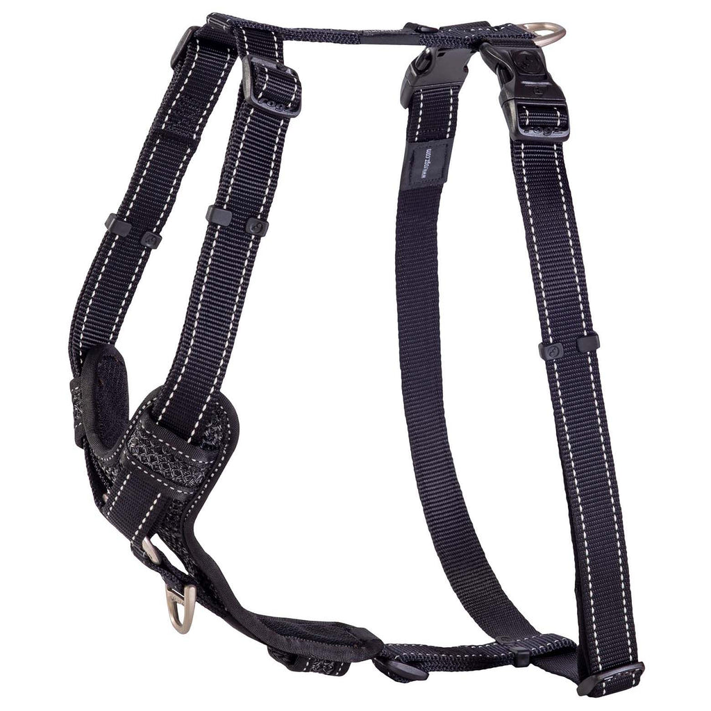 Rogz Control Dog Harness Black Extra Large-Habitat Pet Supplies