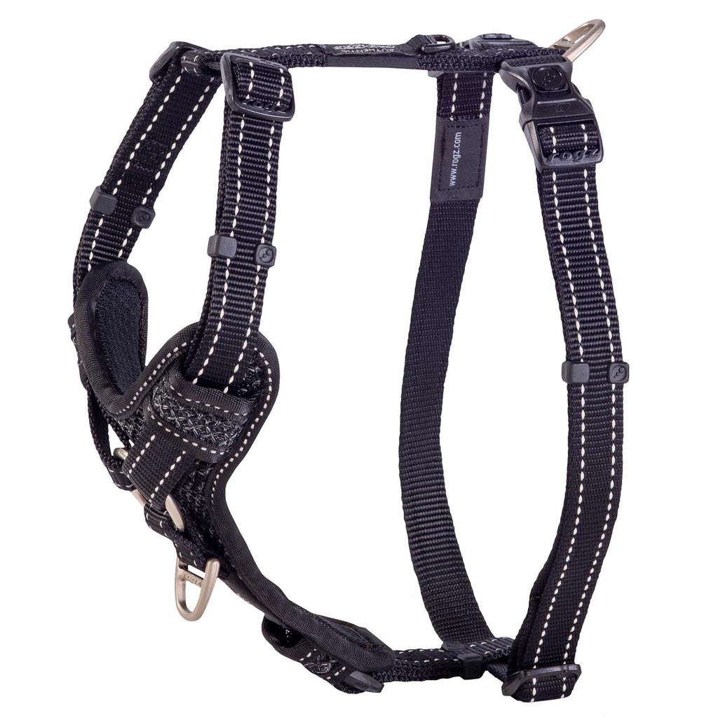 Rogz Control Dog Harness Black Large-Habitat Pet Supplies