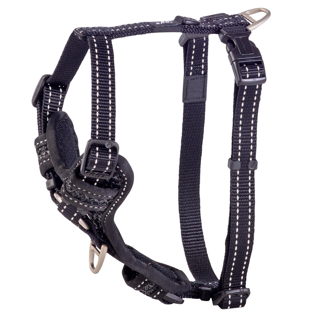 Rogz Control Dog Harness Black Medium-Habitat Pet Supplies
