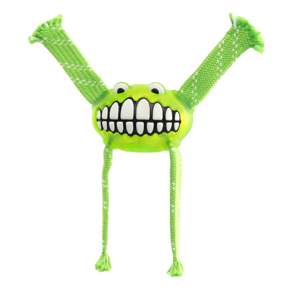 Rogz Flossy Grinz Medium Dog Toy Lime-Habitat Pet Supplies