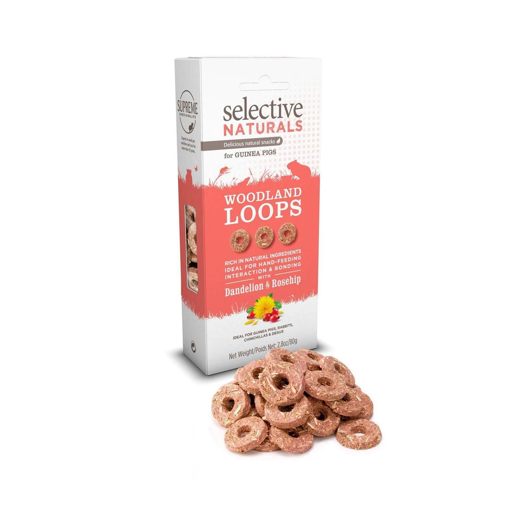 Supreme Selective Naturals Woodland Loops Guinea Pig Treats 80g ^._.^-Habitat Pet Supplies