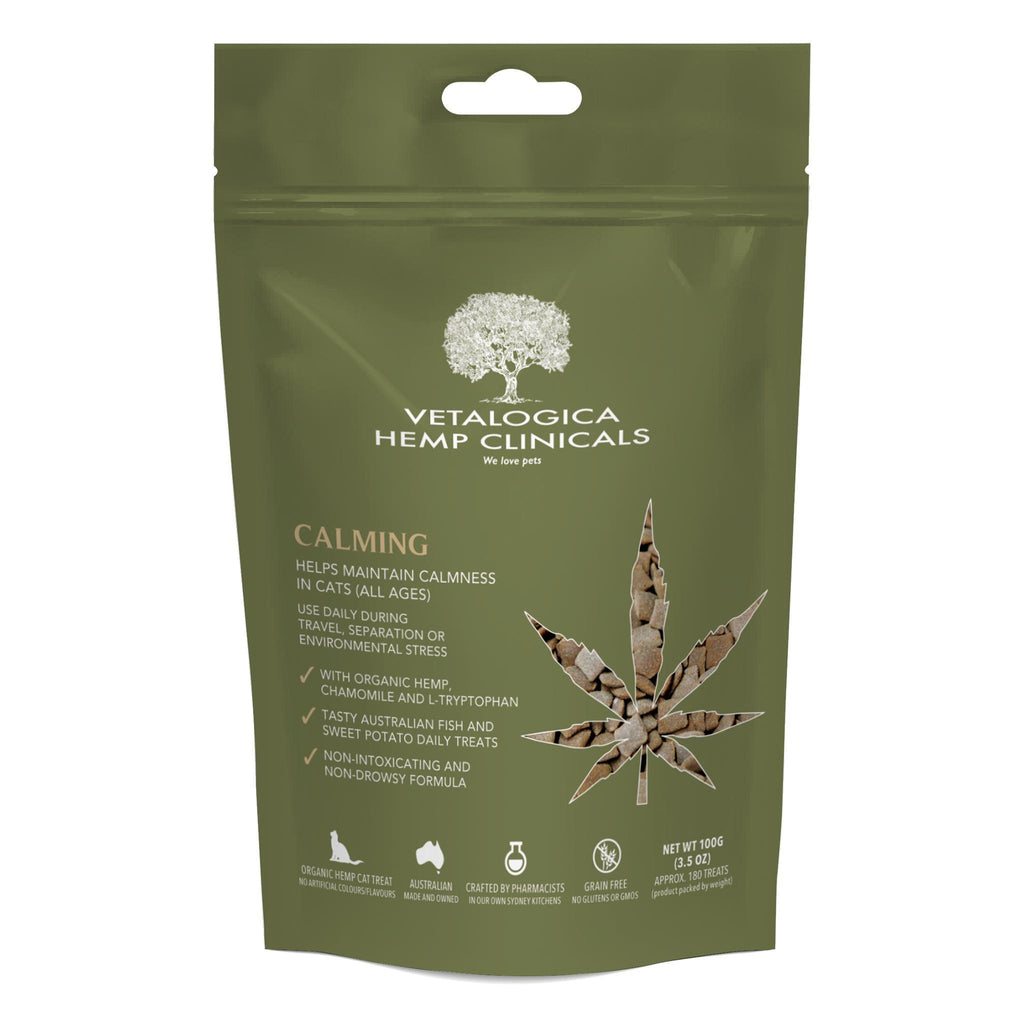 Vetalogica Hemp Clinicals Calming Cat Treats 100g*-Habitat Pet Supplies