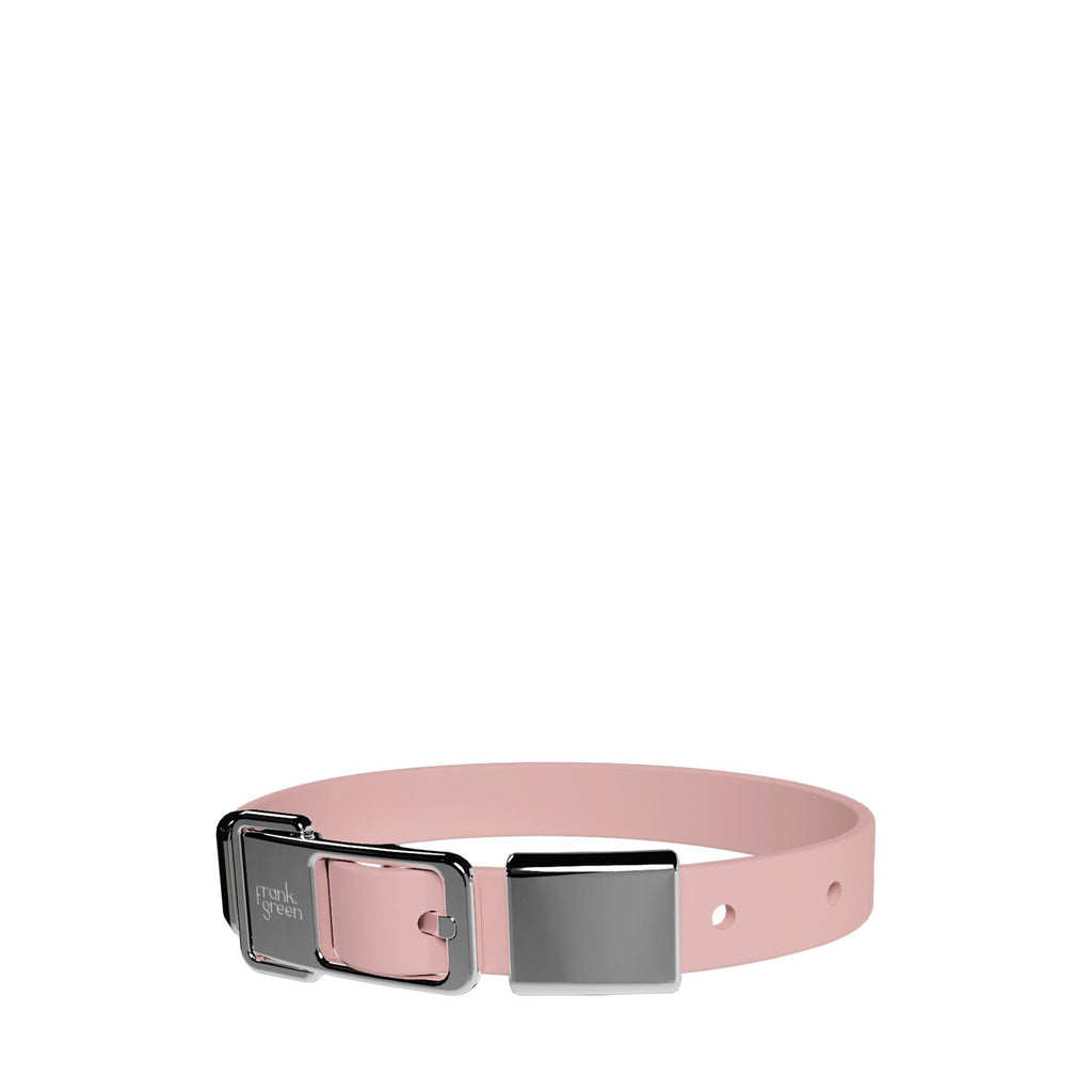 frank green Blushed Dog Collar and Tag Medium-Habitat Pet Supplies