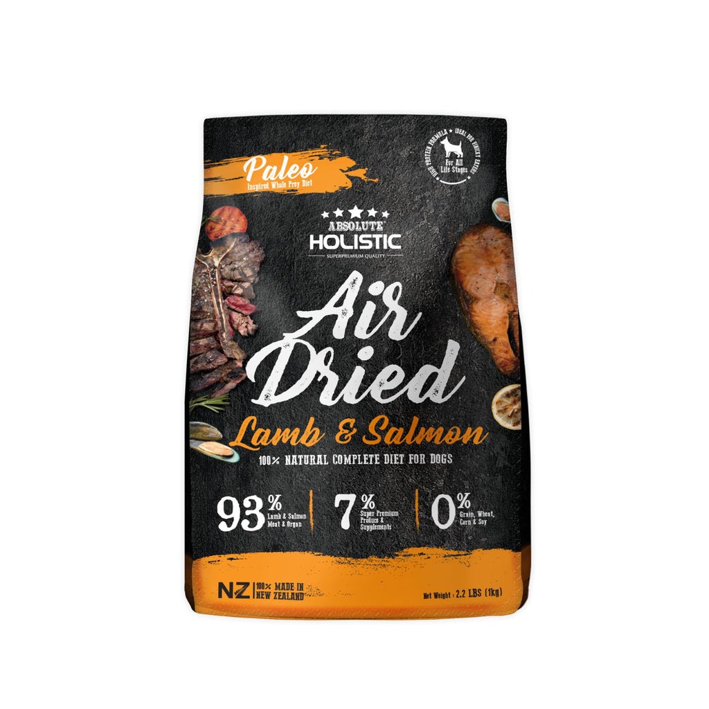 Absolute Holistic Air Dried Dog Food Lamb and Salmon 1kg