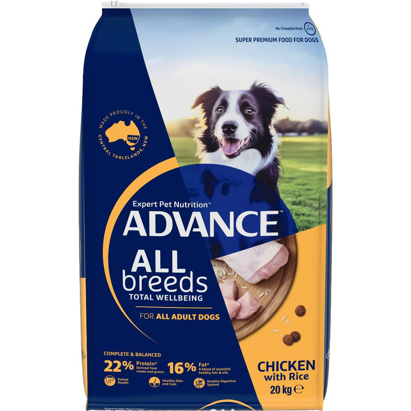 Advance All Breed Chicken and Rice Adult Dog Dry Food 20kg