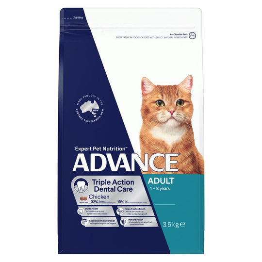 Advance Chicken Triple Action Dental Adult Cat Dry Food 3.5kg