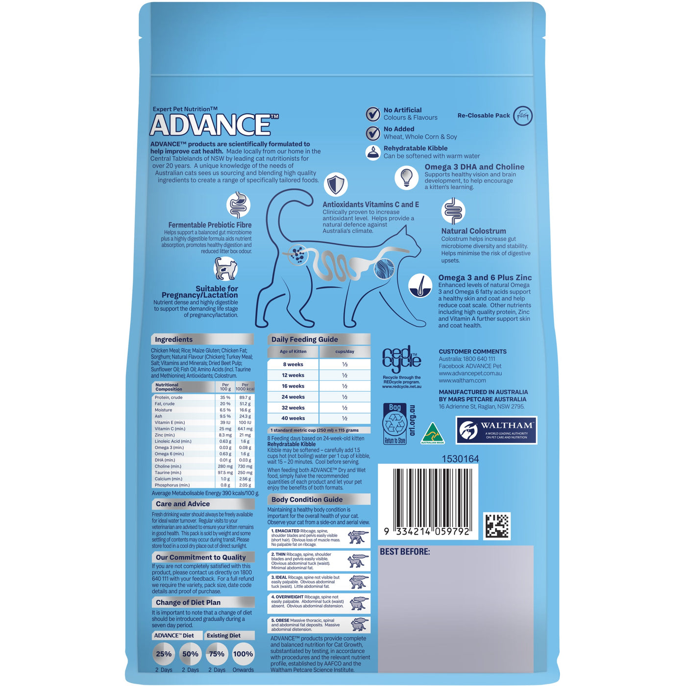 Advance kitten dry food top