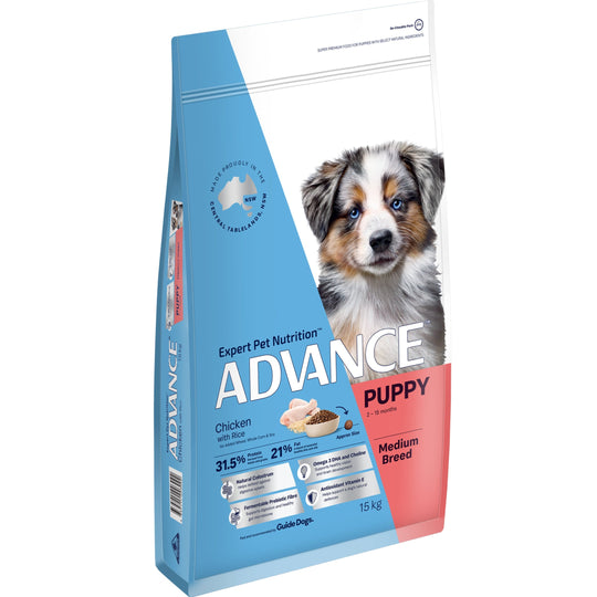 Advance Chicken and Rice Medium Breed Puppy Dry Food 15kg