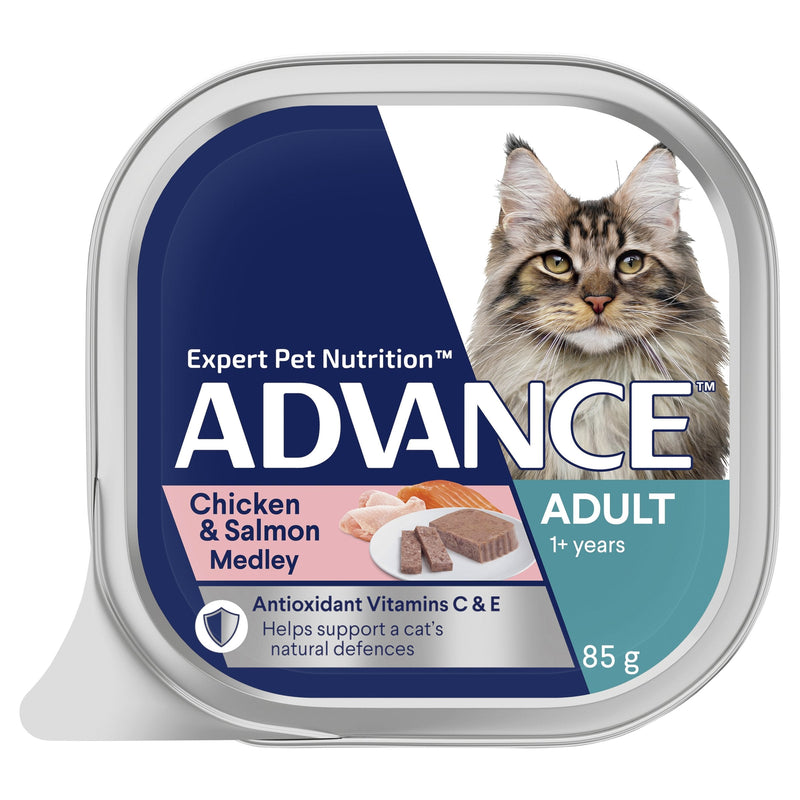 Advance Chicken and Salmon Medley Adult Cat Wet Food 85g (+_+)-Habitat Pet Supplies