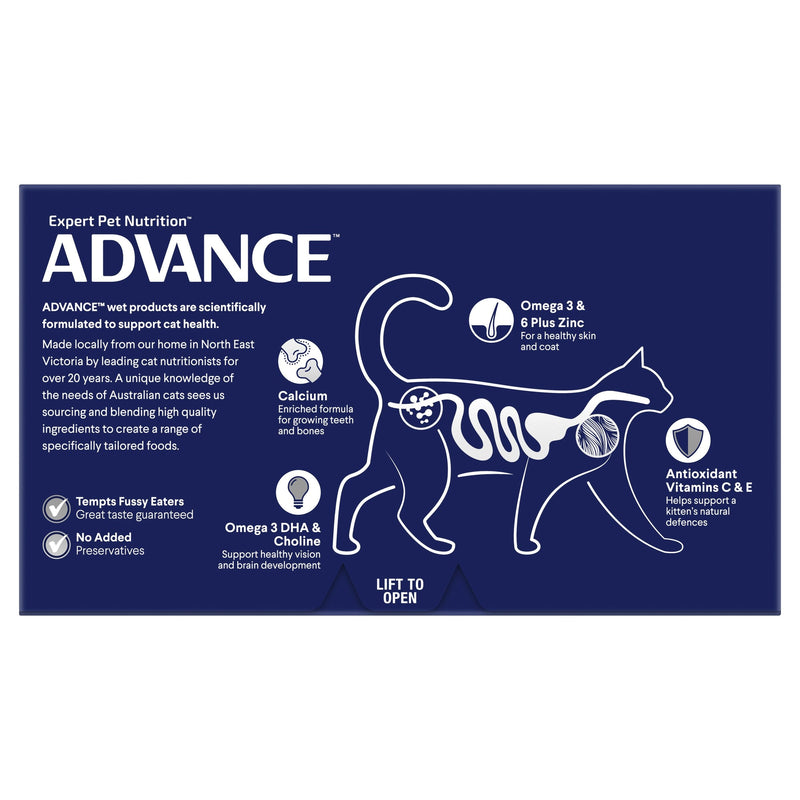 Advance Chicken and Salmon Medley Kitten Wet Food 85g x 7 (+_+)