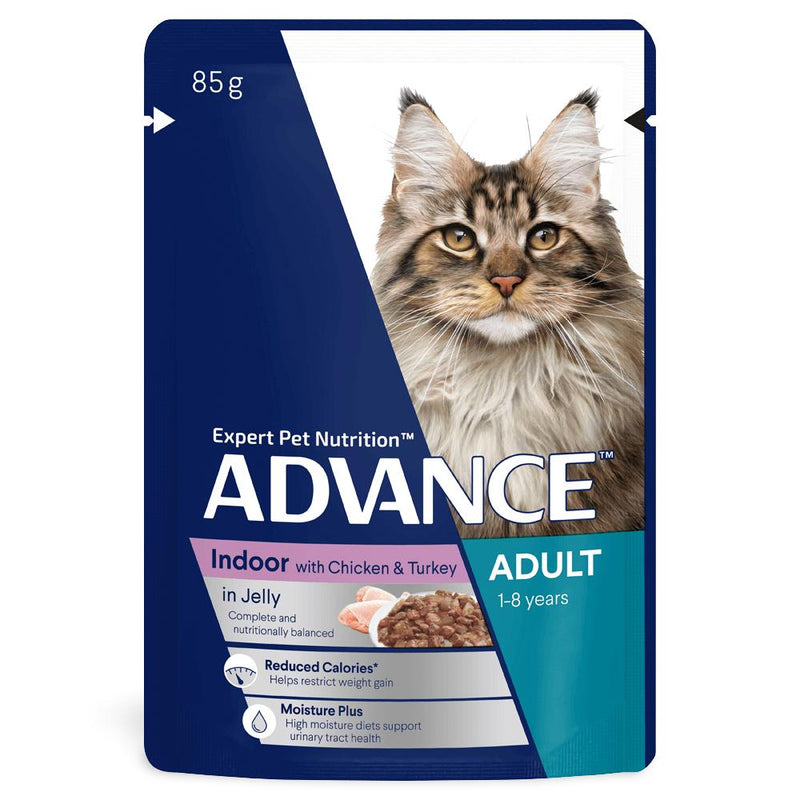 Advance Chicken and Turkey Indoor Cat Wet Food 85g-Habitat Pet Supplies