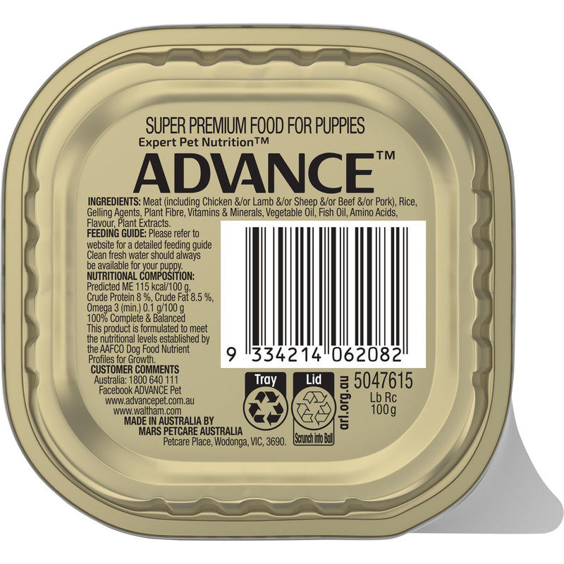 Advance Lamb and Rice All Breed Puppy Wet Food 100g (+_+)