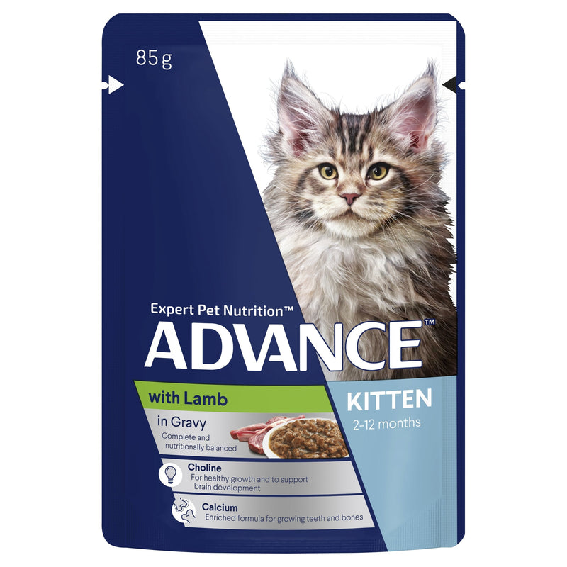 Advance Lamb in Gravy Kitten Wet Food 85g x 12 (+_+)