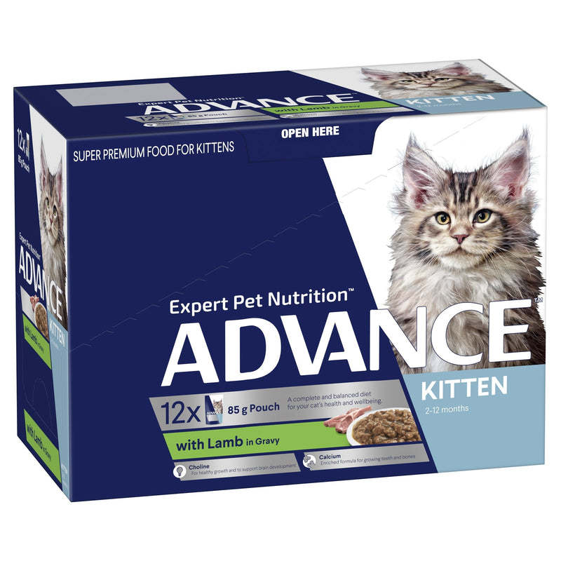 Advance Lamb in Gravy Kitten Wet Food 85g x 12 (+_+)-Habitat Pet Supplies