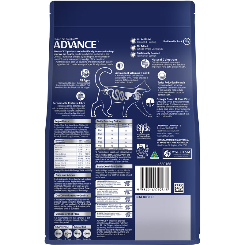 Advance Multi Cat All Ages Cat Dry Food 500g (+_+)