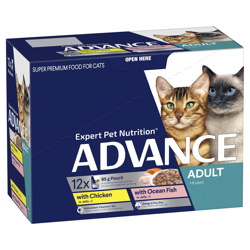 Advance Multipack Adult Cat Wet Food 85g x 12 (+_+)-Habitat Pet Supplies
